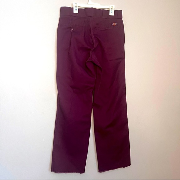 Dickies 874 Original Fit Fringed Hem Plum Burgundy Pants Size 30x32 EUC - Picture 9 of 9